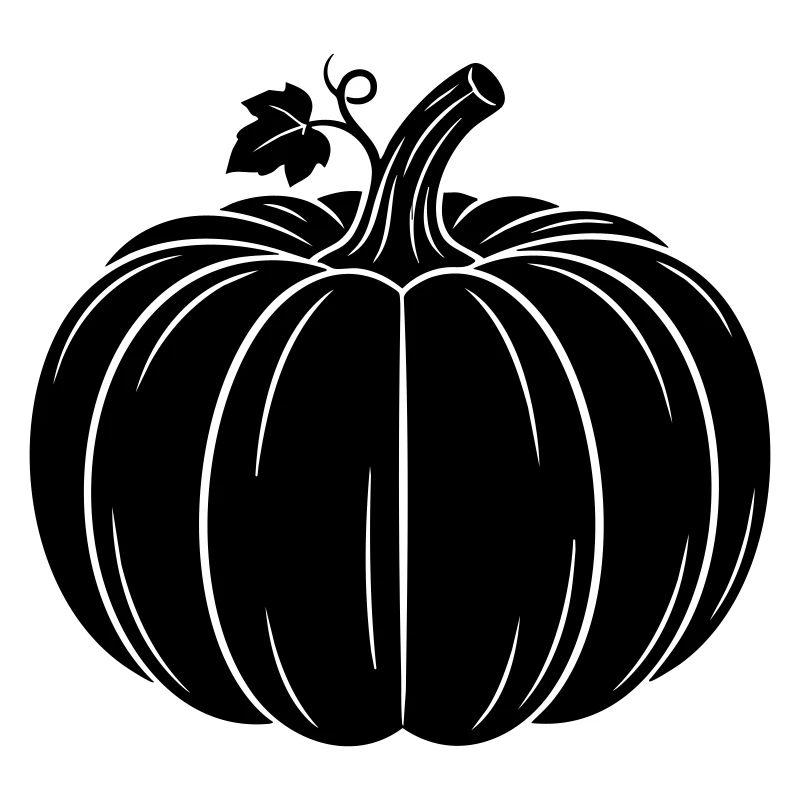 Silhouette de la récolte de citrouilles
