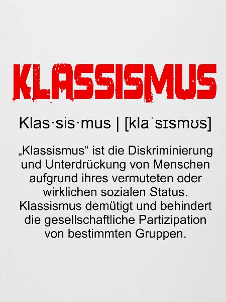 Eine Definition - Klassismus