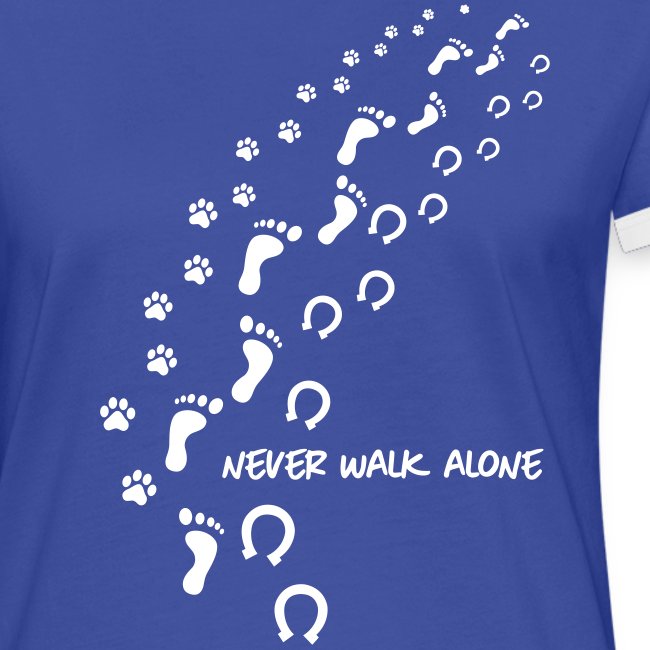 never walk alone hund pferd - Frauen Kontrast-T-Shirt