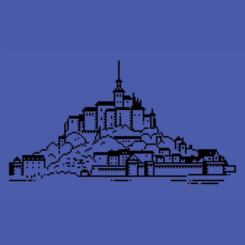 1bit Pixel Mont Saint Michel