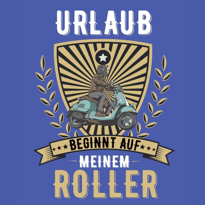 Roller Rollerfahrer Scooter Moped Motorroller