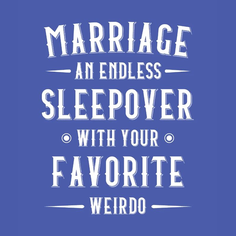 Die Ehe Ist Eine Endlose Sleepover-hochzeit