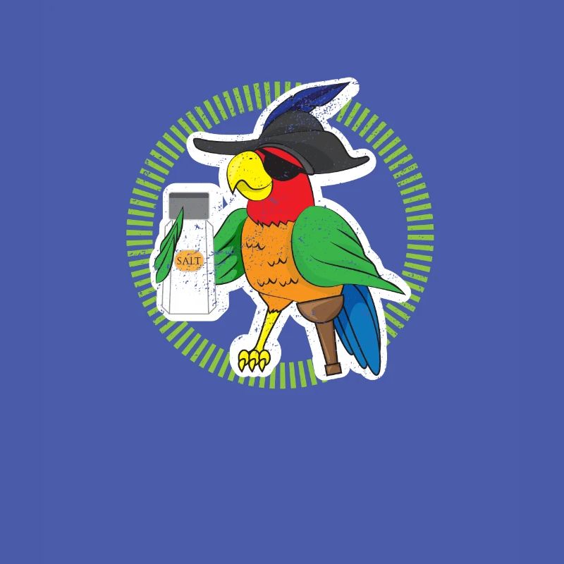 Salt Shaker Security Pirate Head Parrot