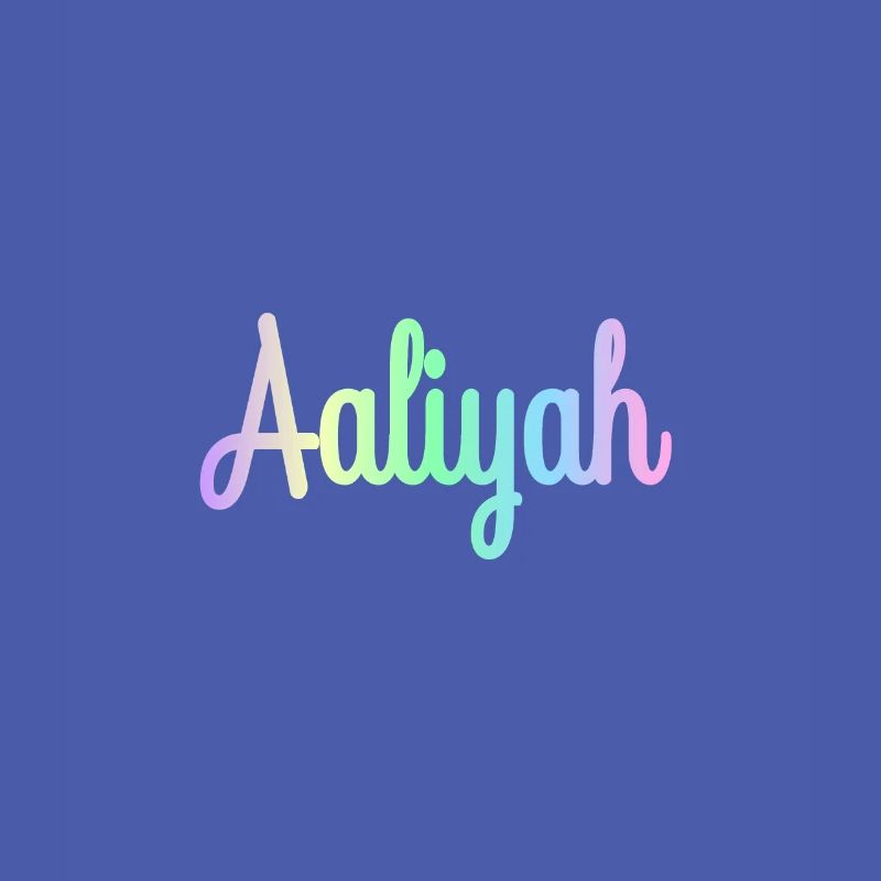 AALIYAH Rainbow Minimalist Cursive