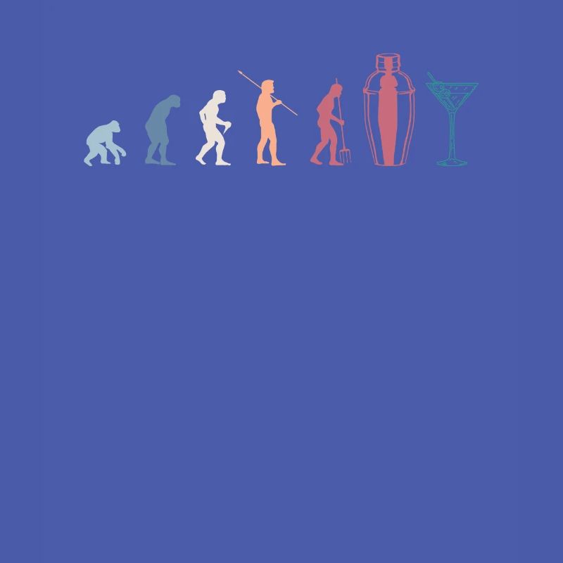 Evolution Bartender Barkeeper Shirt Geschenk