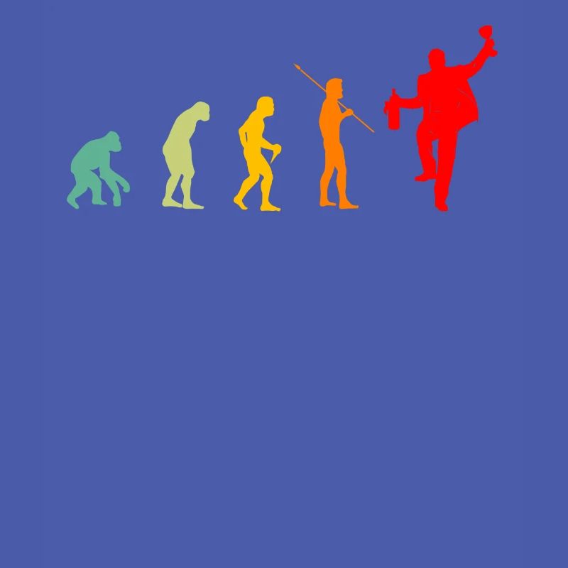 Evolution Aperitif lustiges Geschenk Mann