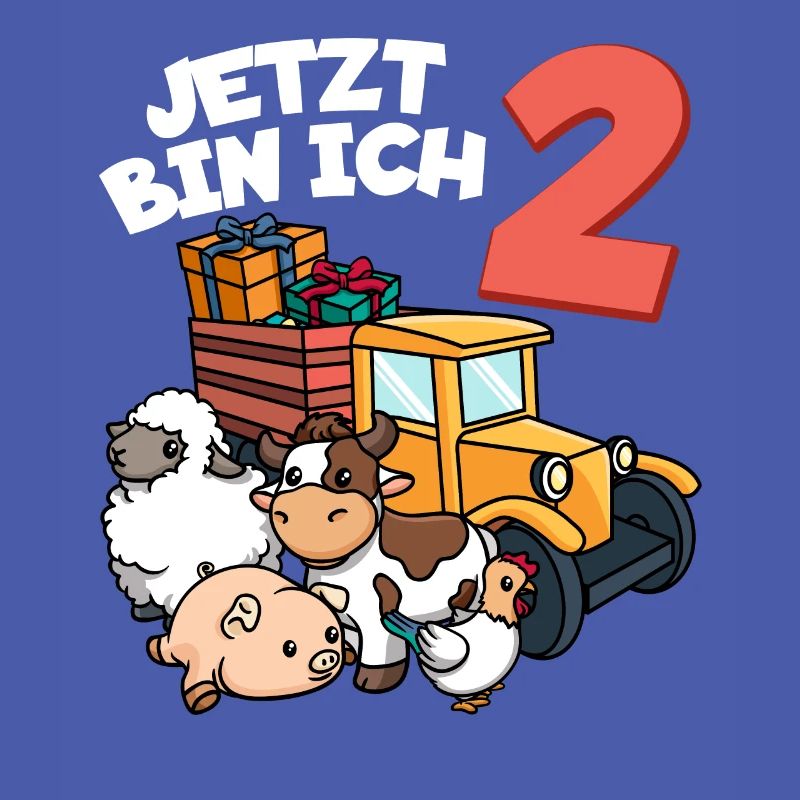 Ich bin schon 2 Traktor Trecker 2. Geburtstag