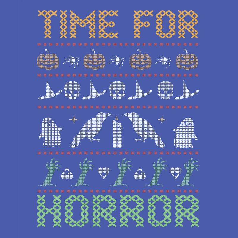 Stitch Pattern Horror Creatures Halloween