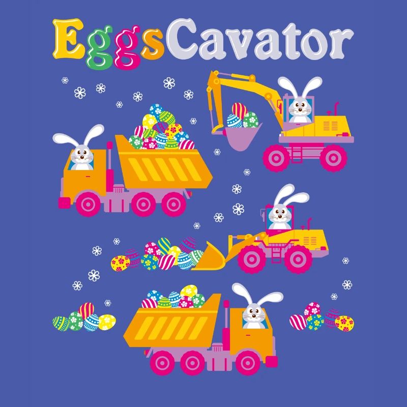 Pâques pour les garçons tout-petits Funny Eggs Cavator Bunny