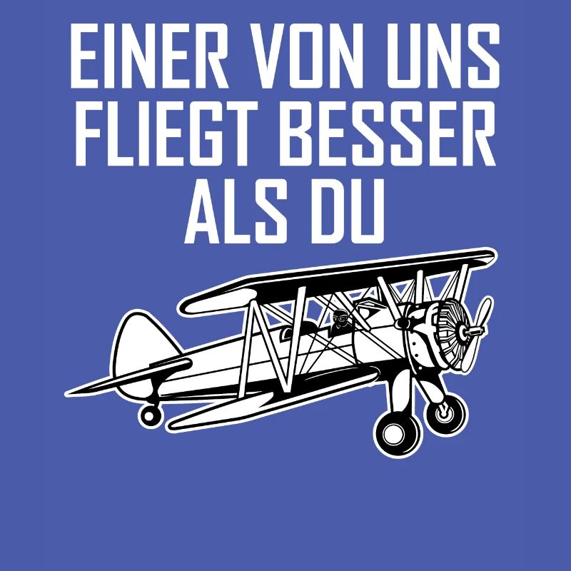 Doppeldecker Flugzeug Pilot Cooler Spruch Geschenk