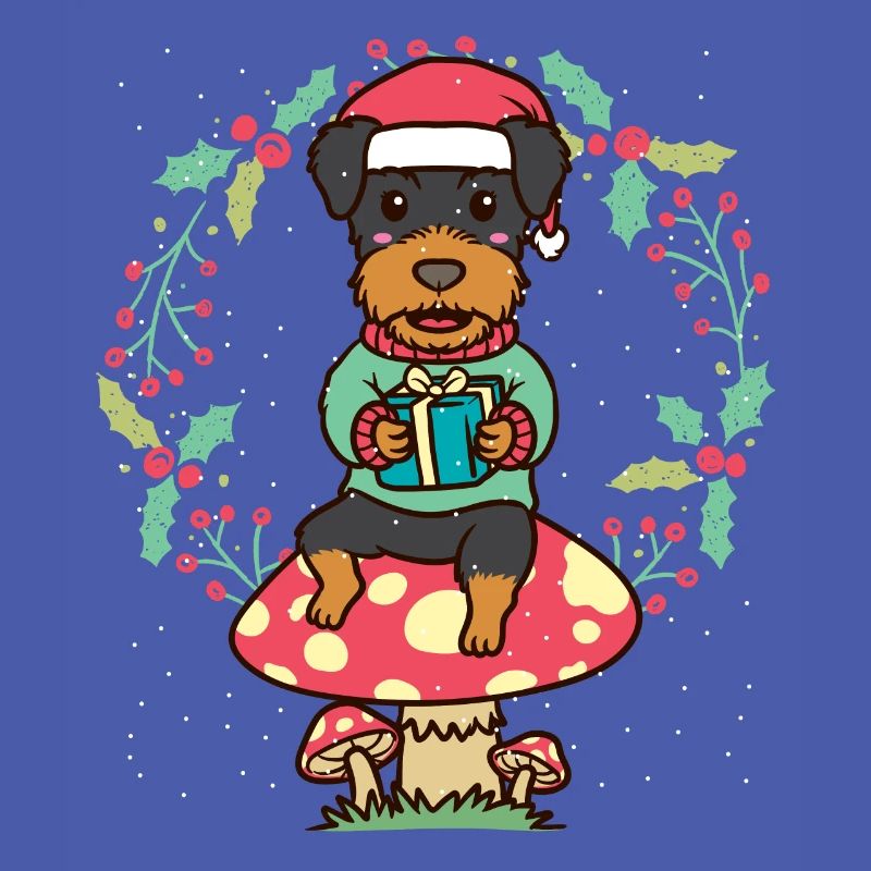 Deutsche Jagdterrier Hund Weihnachtskranz