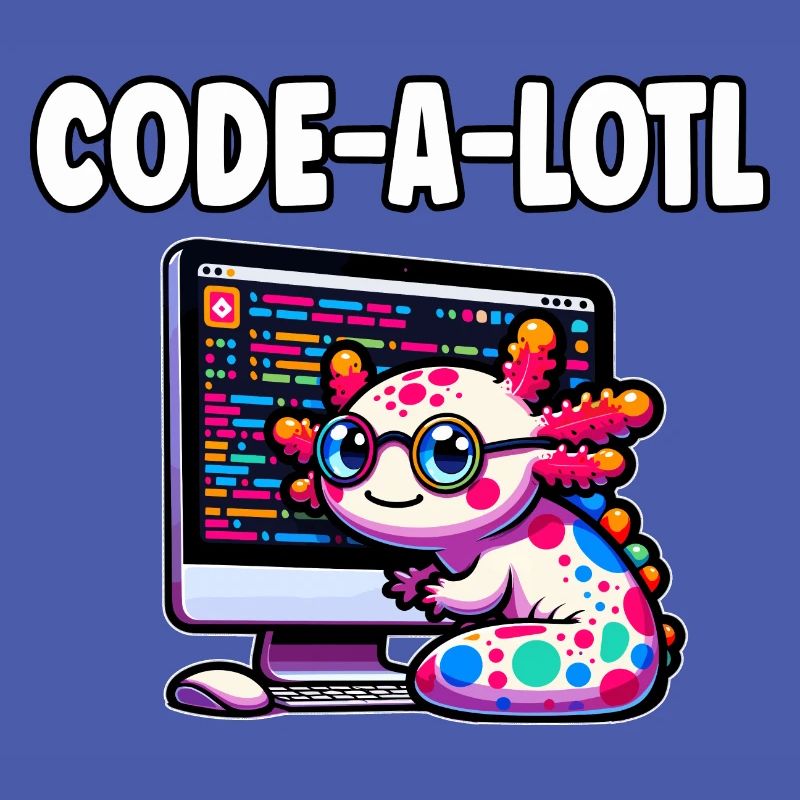 Funny Coding Axolotl Programming Gift