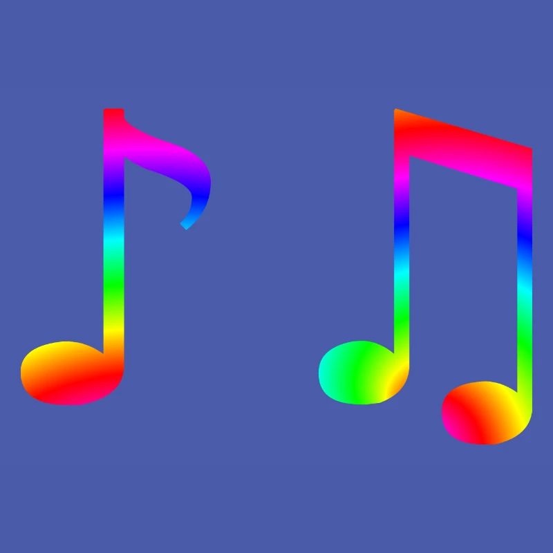 Musiknoten bunt Geschenkidee Note Regenbogen Musik