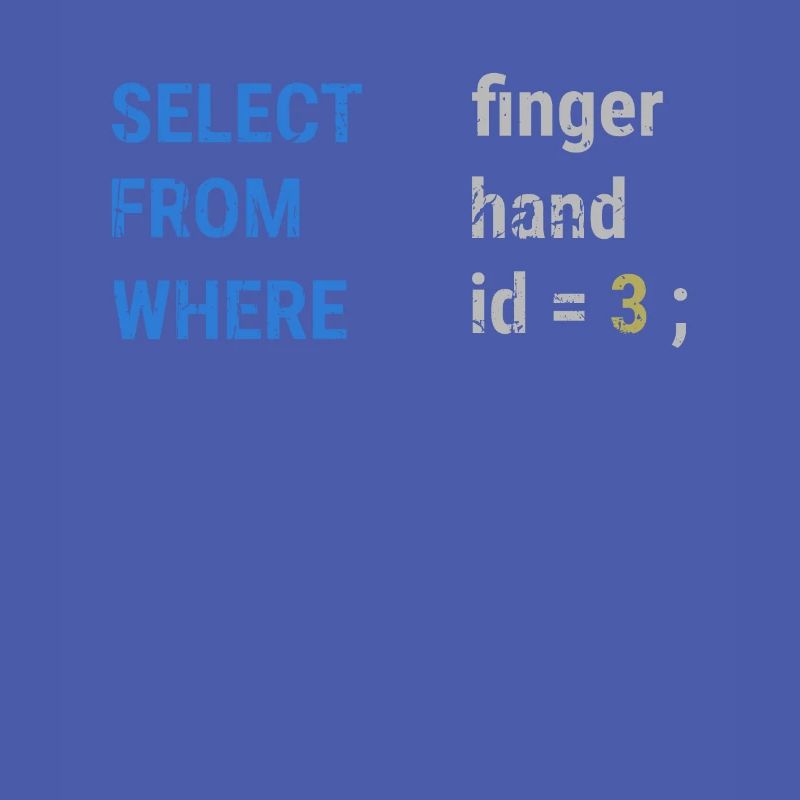 Select finger From hand Where id = 3; -