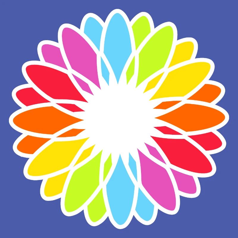 Regenbogen Blüte Mandala
