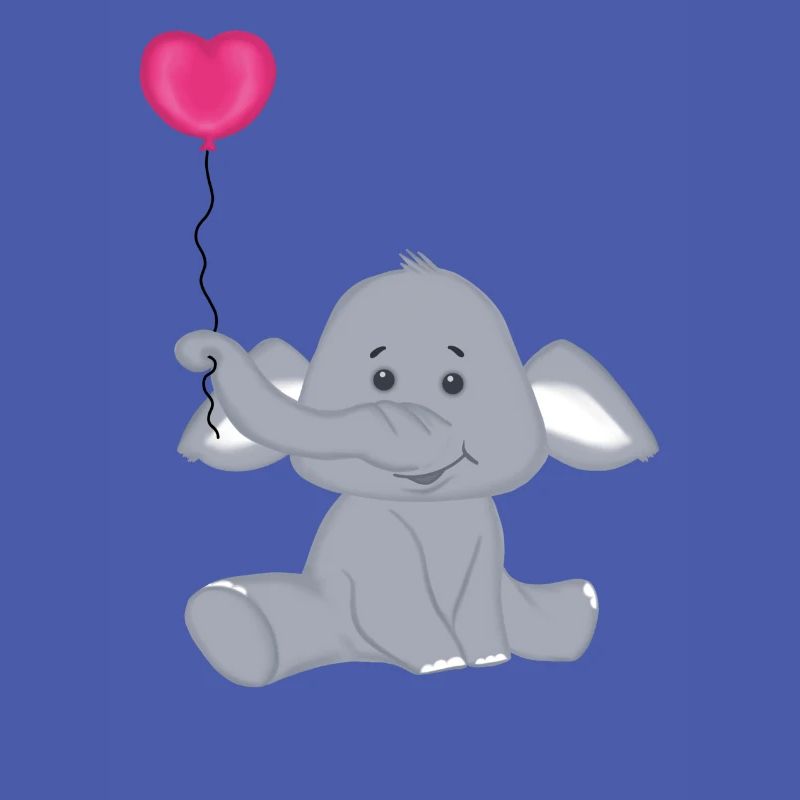 Baby Elefant mit Herz Luftbalon