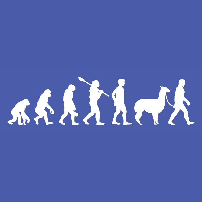 Evolution Alpaca Hike Fun Gift Idea Fun