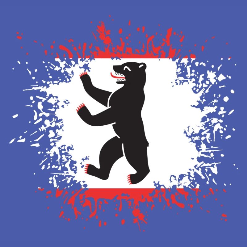 Berlin Flag State Blot Blot Splashes B