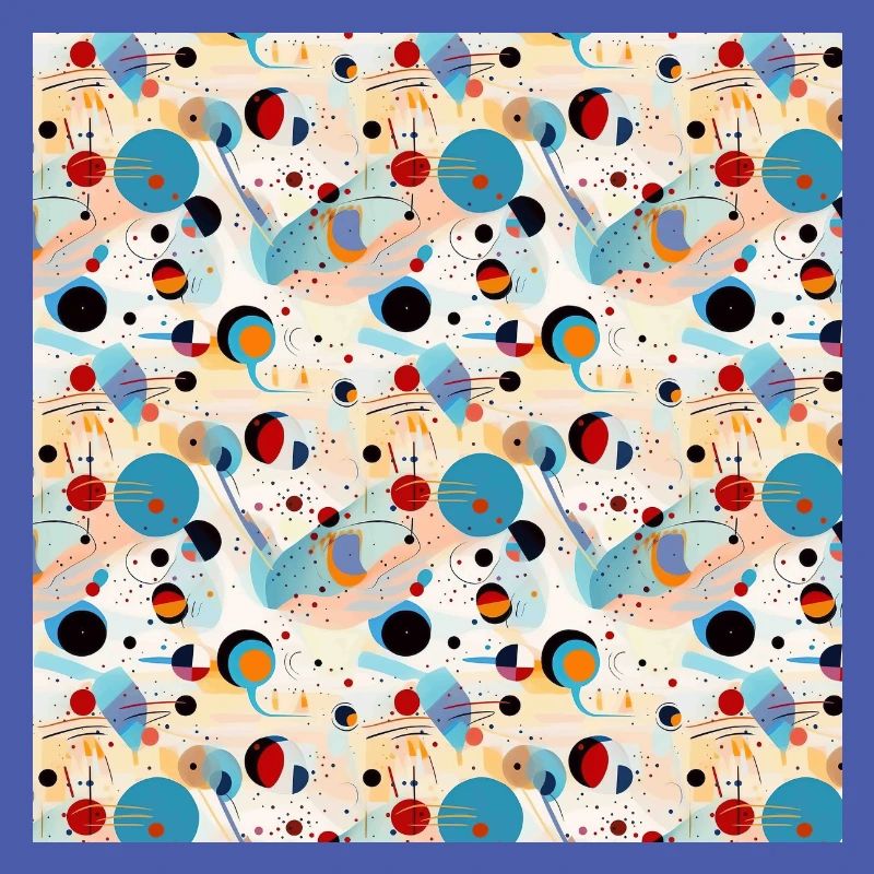 Abstract Seamless Pattern Shapes Lines Modern Art