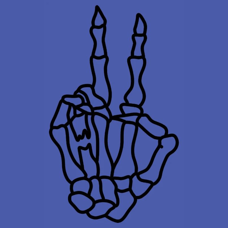 Skeleton Hand Peace