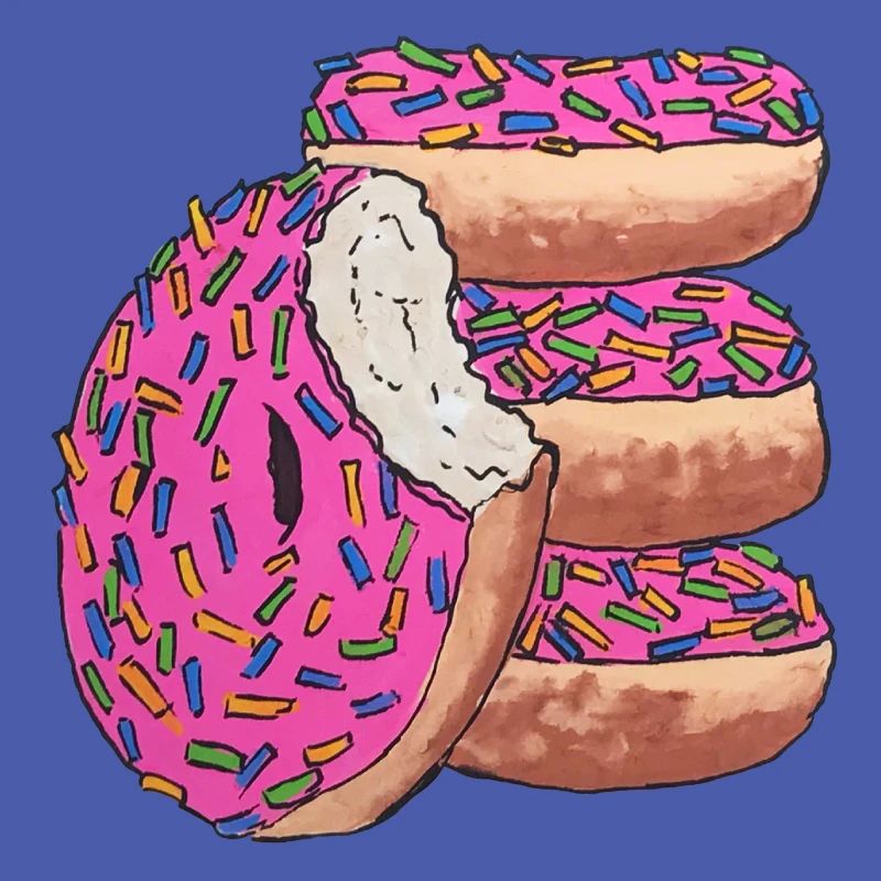 Donut stack rose délicieuse collation