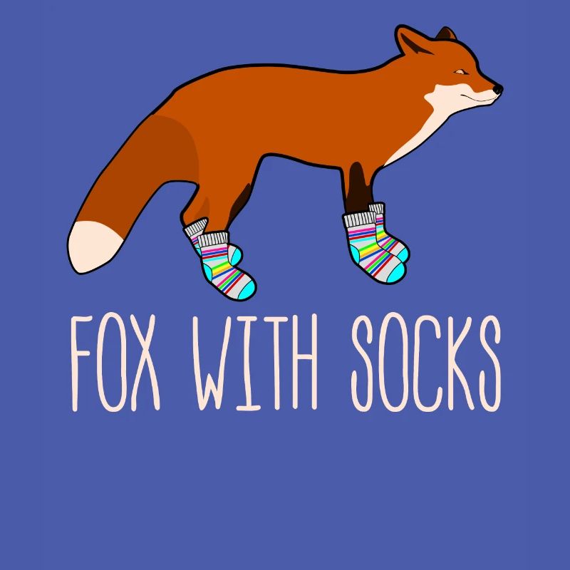 Fox with Winter Socks Sock Wool Socks
