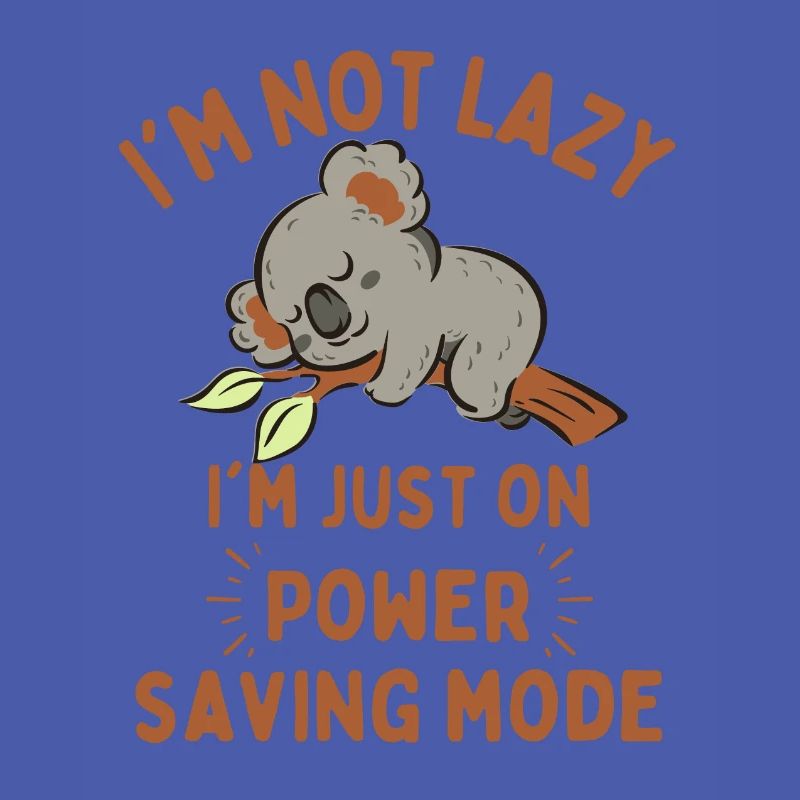 Koala lustiger Spruch Power saving mode