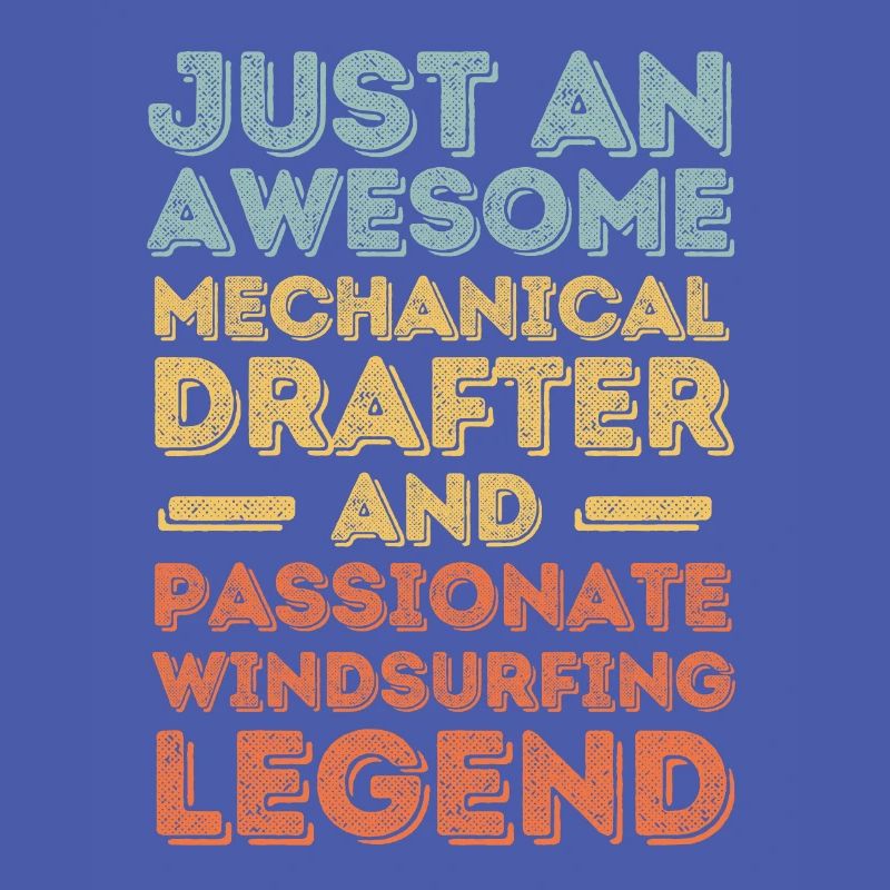 Technical draughtsman windsurfing retro