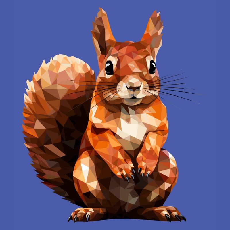 Squirrel in polygon style