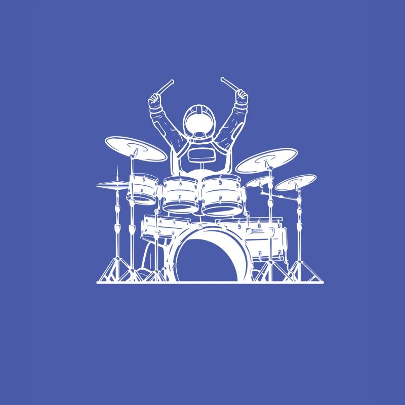 Drummer Astronaut Percussionist in Space