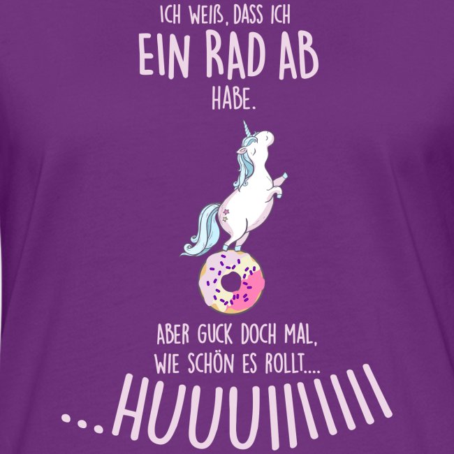 rad ab_einhorn - Frauen Kontrast-T-Shirt