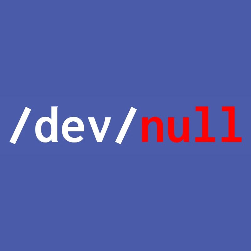 Dev null red web developer humor funny