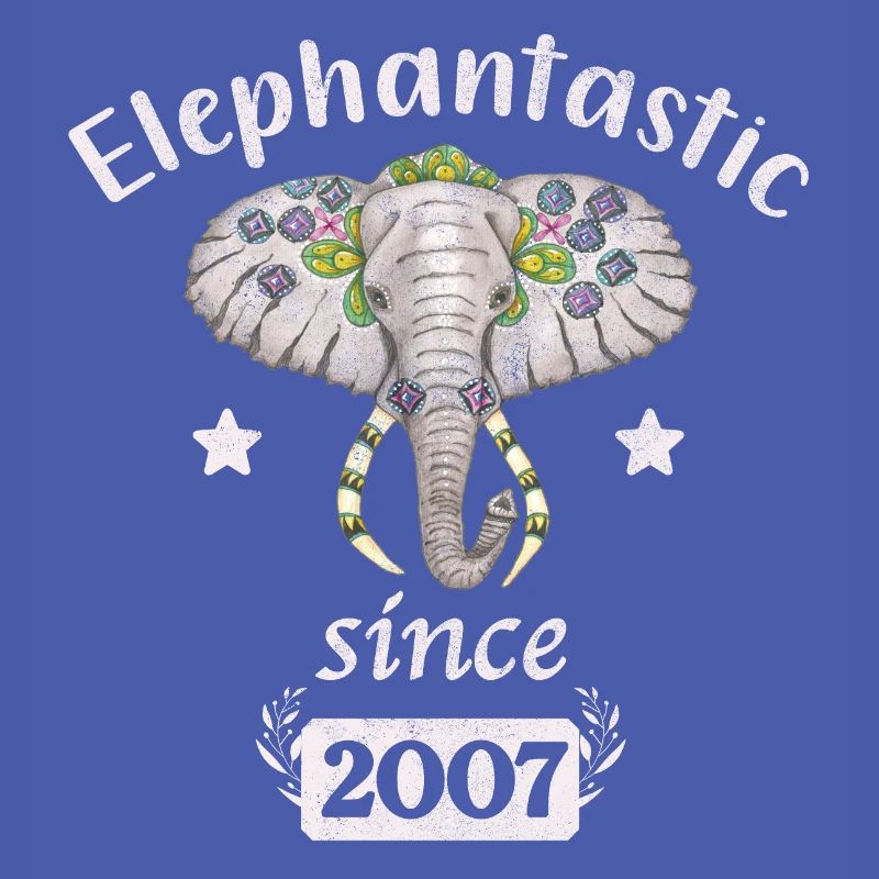 Elephantastic since 2007, elephant head decorated