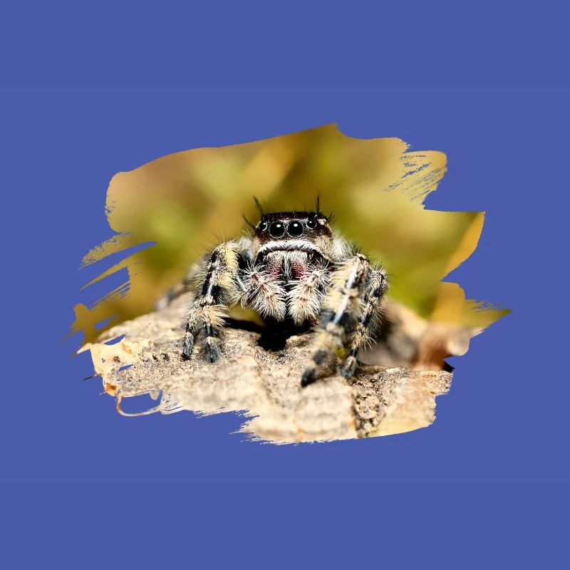 Phidippus bidentatus jumping spider spring spinne
