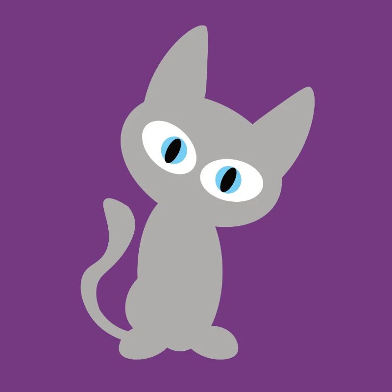 Graue Katze oder Kater als cooles Katzen Design