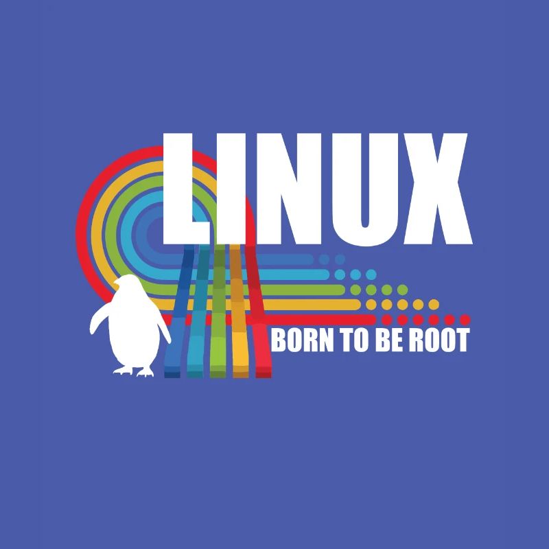 Né pour être Root Penguin Linux Nerd Coding Geek