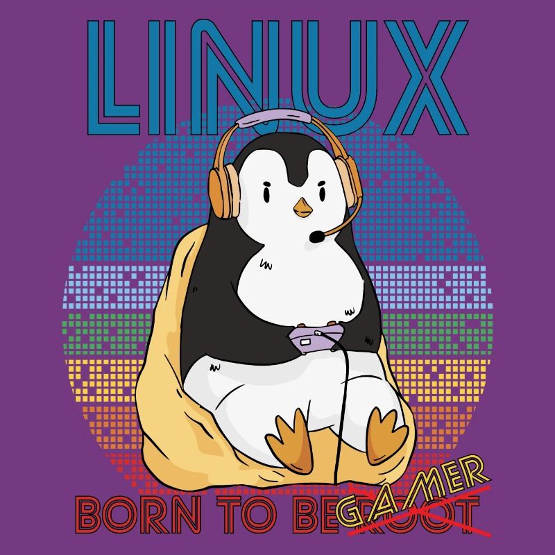 Gamer Linux Born To Be Root Geek Game Programmer A