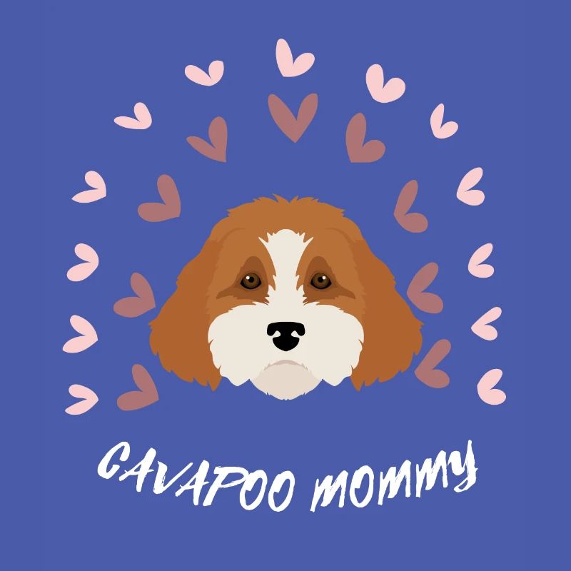 CAVAPOO MAMA. Netter süßer Hund. Hundefreund.
