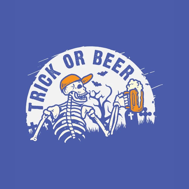 Süßes oder Bier Halloween skelett witzig