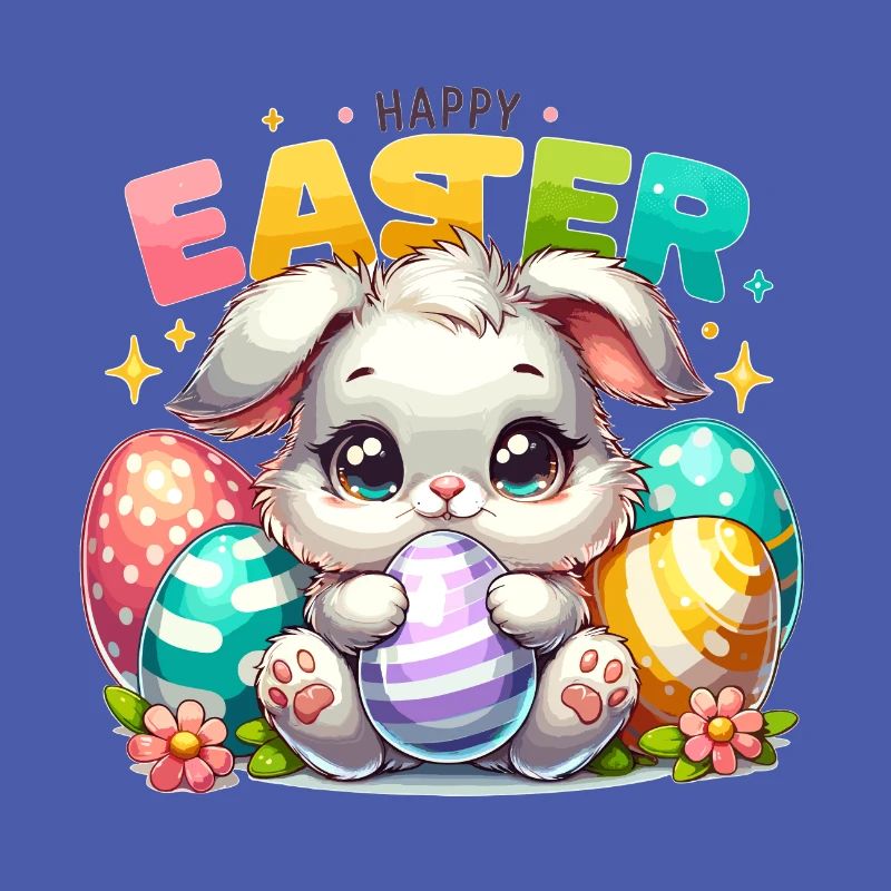 Happy Easter - Easter Bunny Illustration