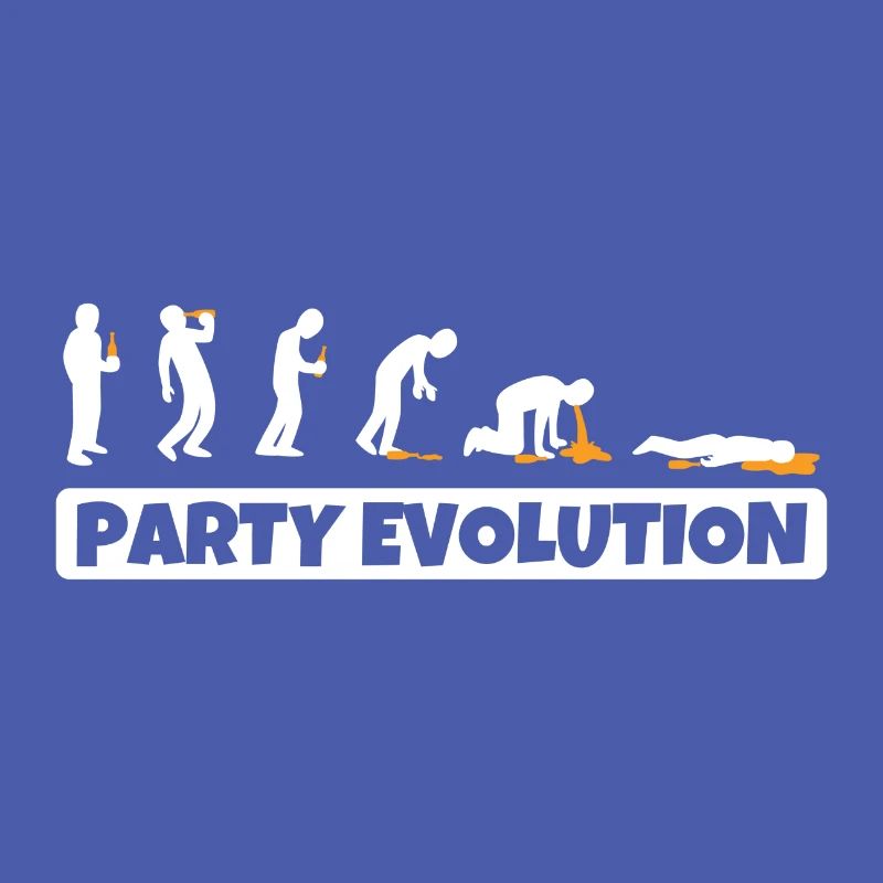 Party Evolution Beer Drunk Booze Intoxication