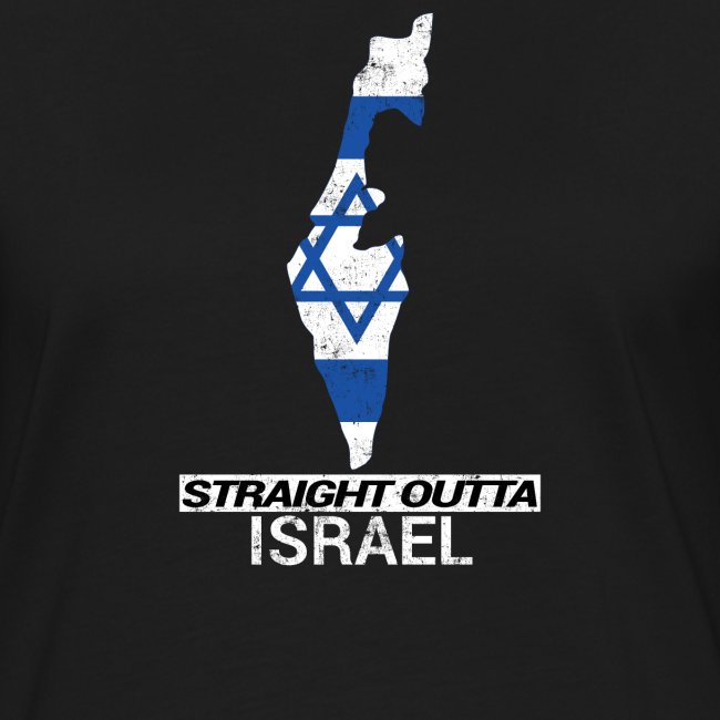 Straight Outta Israel country map & flag