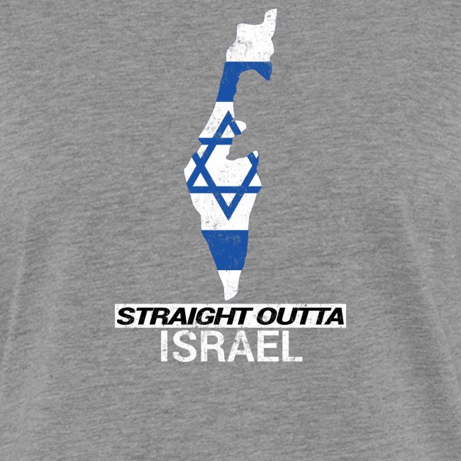 Straight Outta Israel country map & flag
