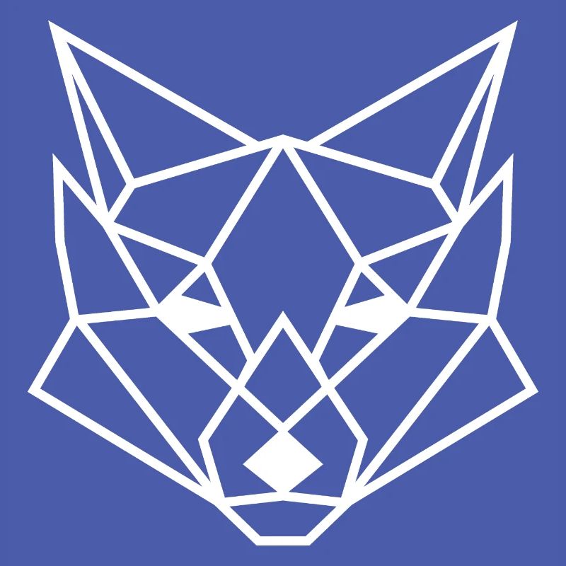 Geometric fox poly gift idea polygon