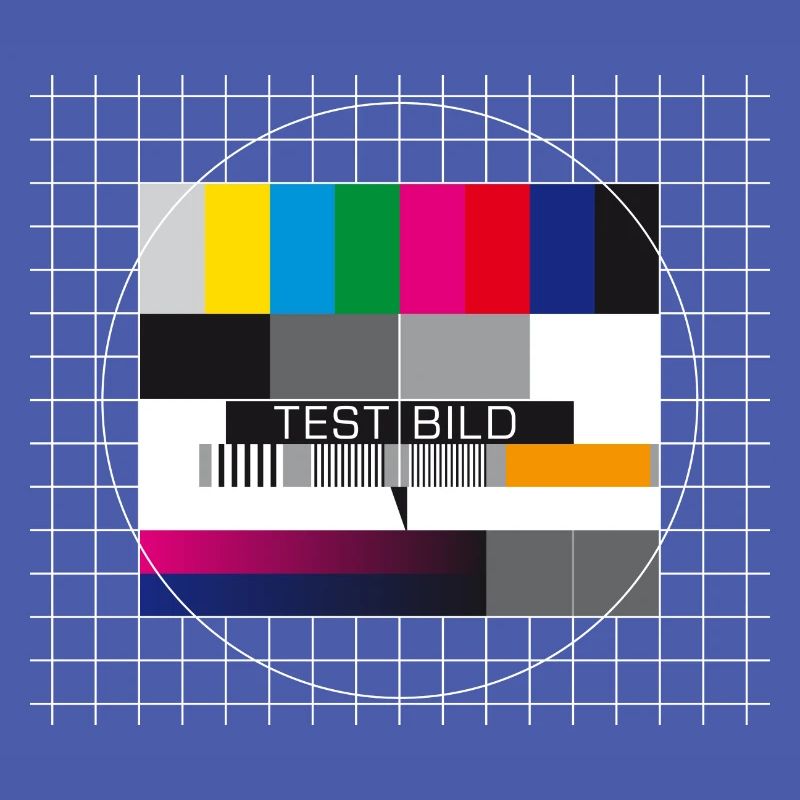 Test image television screen broadcast closing display