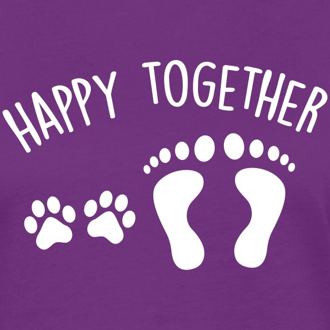 Vorschau: happy together dog - Frauen Kontrast-T-Shirt
