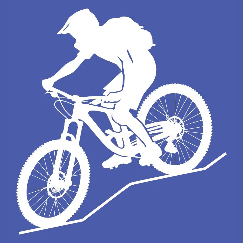 Dynamischer Mountainbiker