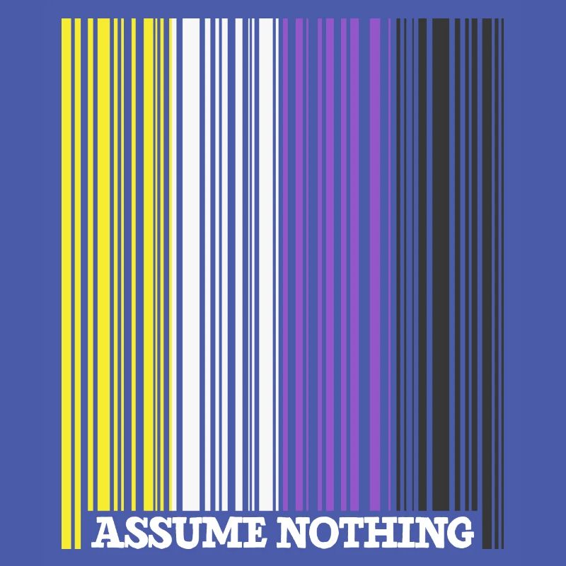 Nonbinary Flag Barcode Enby Genderqueer LGBT