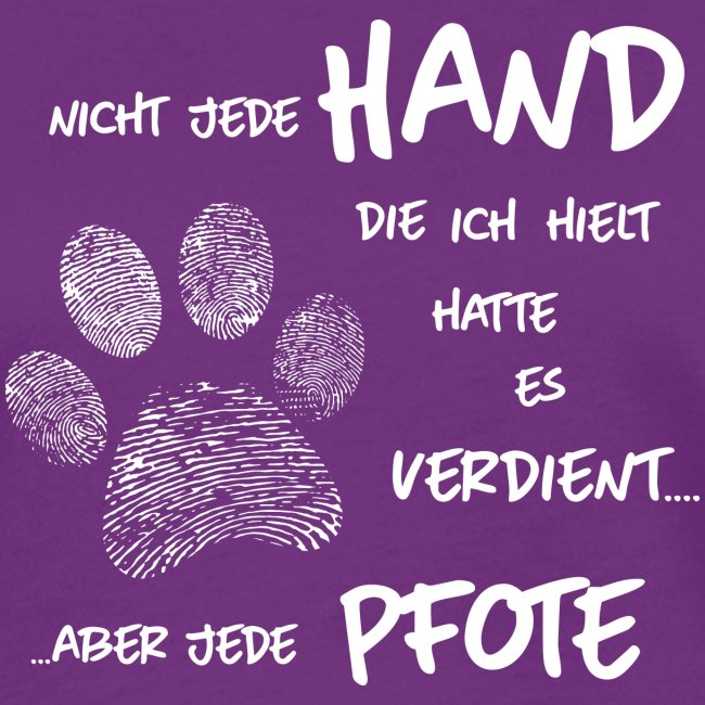 Vorschau: Hand Pfote Hund - Frauen Kontrast-T-Shirt