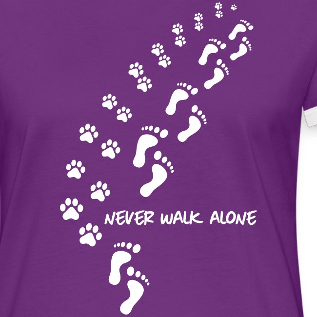 never walk alone dog - Frauen Kontrast-T-Shirt